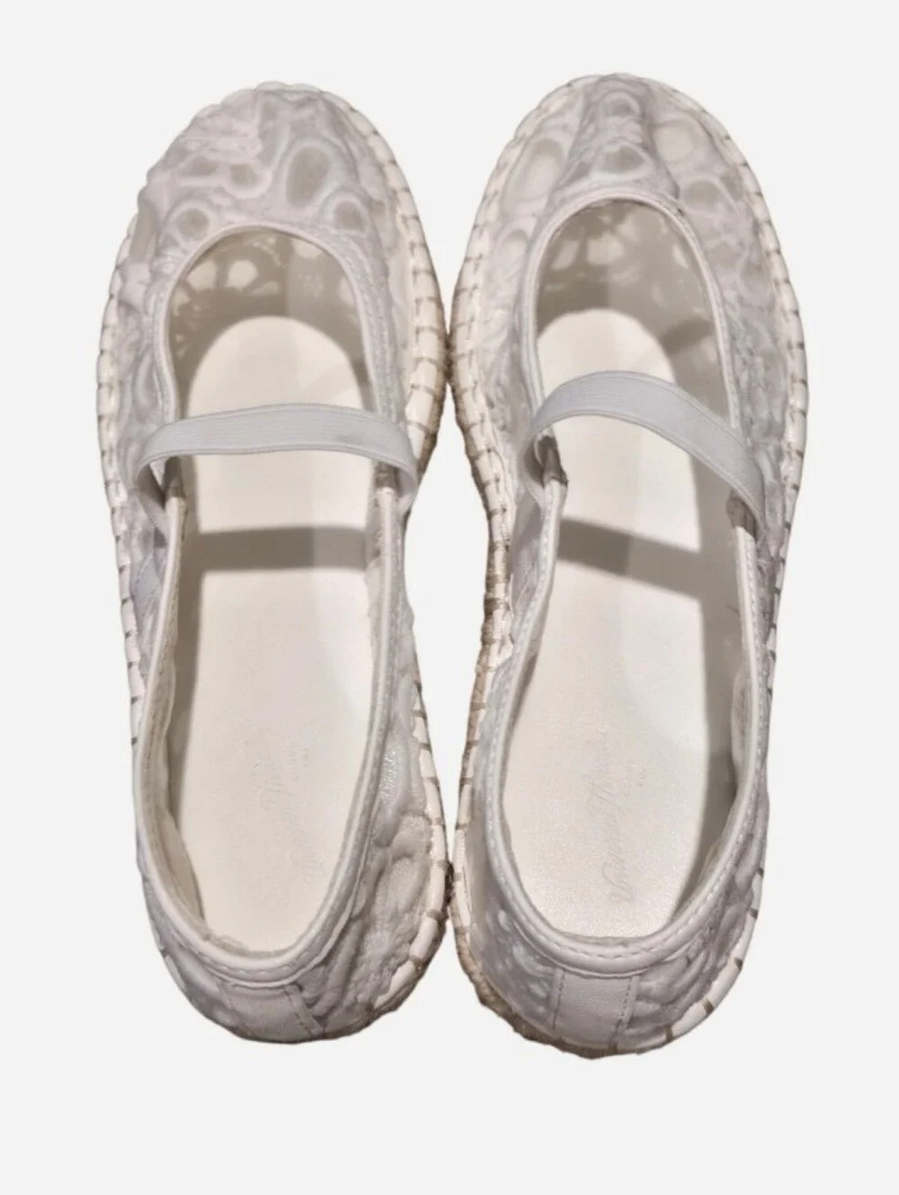 Universal Thread White Floral Lace Espadrille Mary Jane Flats